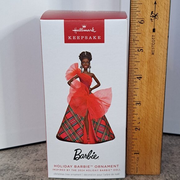 2024 Hallmark Ornament ~ Holiday Barbie 10th in Series African American … - Picture 2 of 7